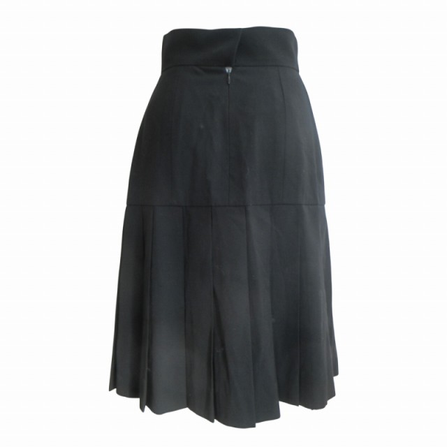 中古】シャネル CHANEL BOUTIQUE 26 ウール フレアプリーツスカート 