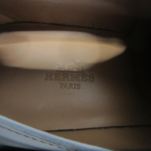 【中古】エルメス HERMES 希少 20-21AWコレクション ダブルモンク レザーシューズ 革靴 ホワイト 39 25.5 IBO66_7