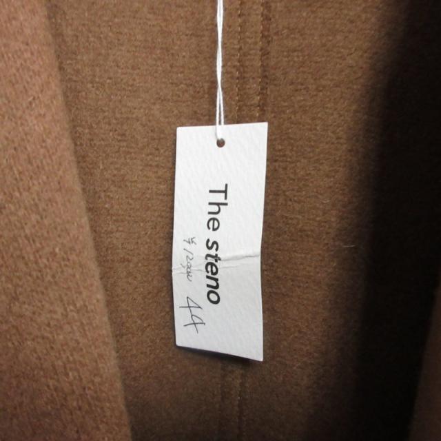 中古】未使用品 The Steno ザ ステノ タグ付 チェスターコート レザー