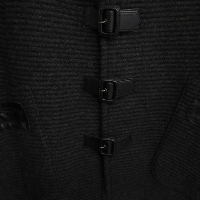 中古】タエ アシダ 近年 ウールxラムレザー コート ニットジャケット