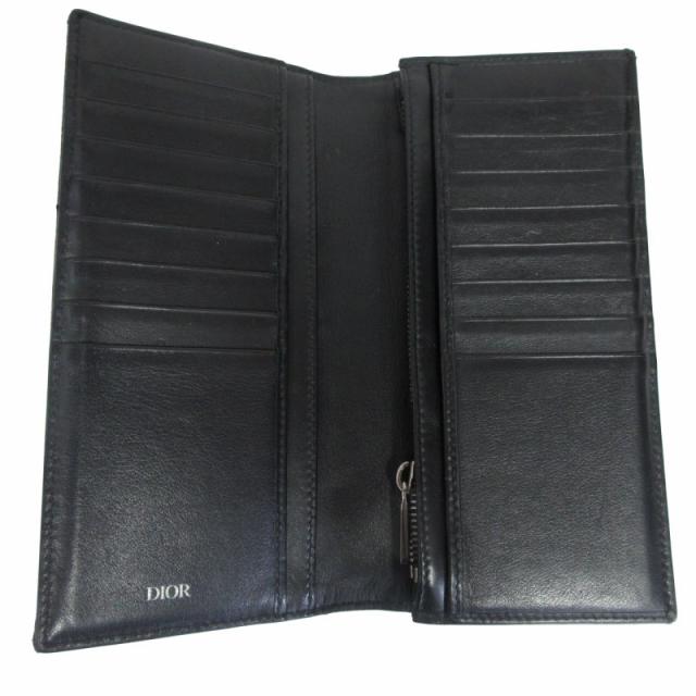 【✨美品✨】 ディオール オブリーク バーティカルロングウォレット ブラック 中古】ディオール Dior バーティカルロングウォレット オブリーク 長