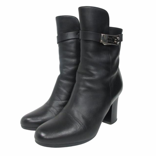 HERMES (エルメス) 人気ショートブーツ サンジェルマン 37 黒