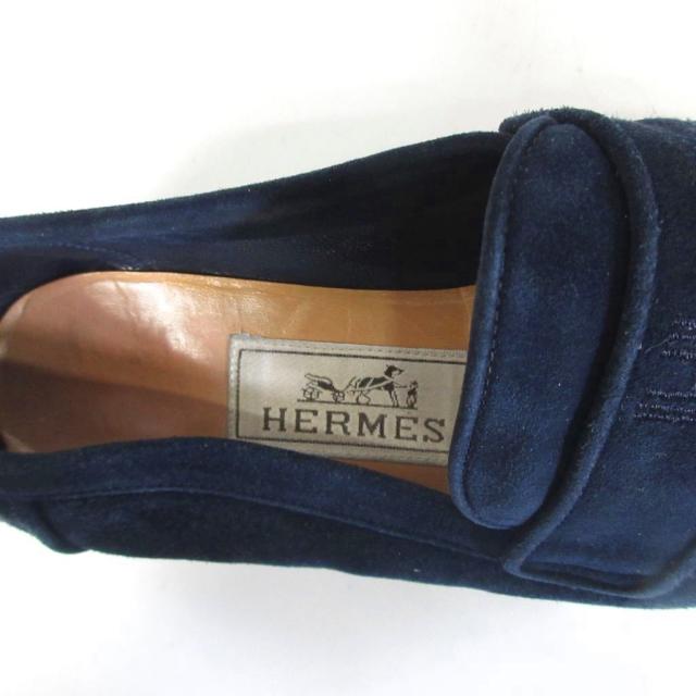 エルメス スリッポン エスパドリーユ サイズ:37 ホワイト キャンバス