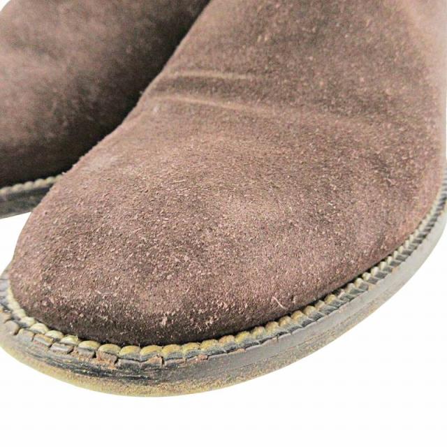 【中古】グッチ GUCCI スウェード サイドゴア ブーツ 6.5 25.5cm ブラウン 茶 0729 メンズ