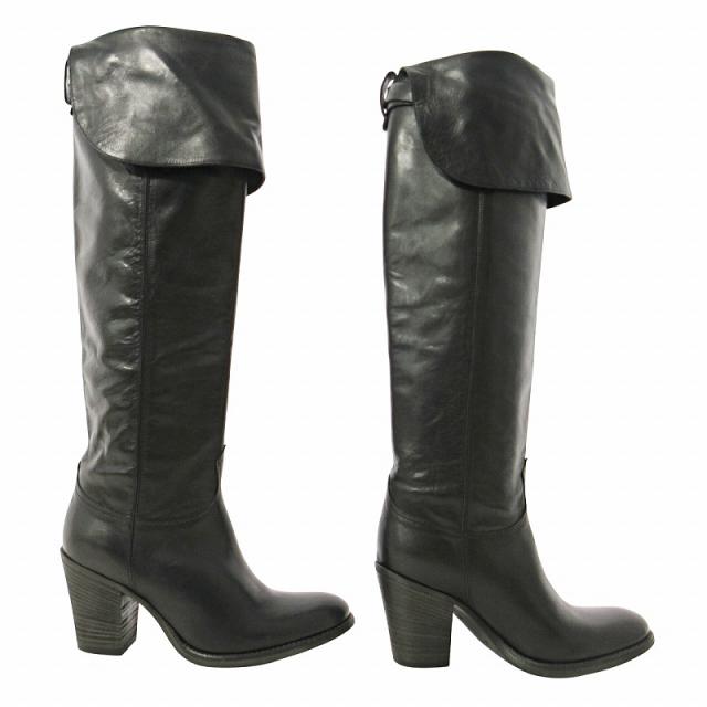 ⭐️未使用品⭐️ SARTORE ロングブーツ チャンキーヒール レザー 黒