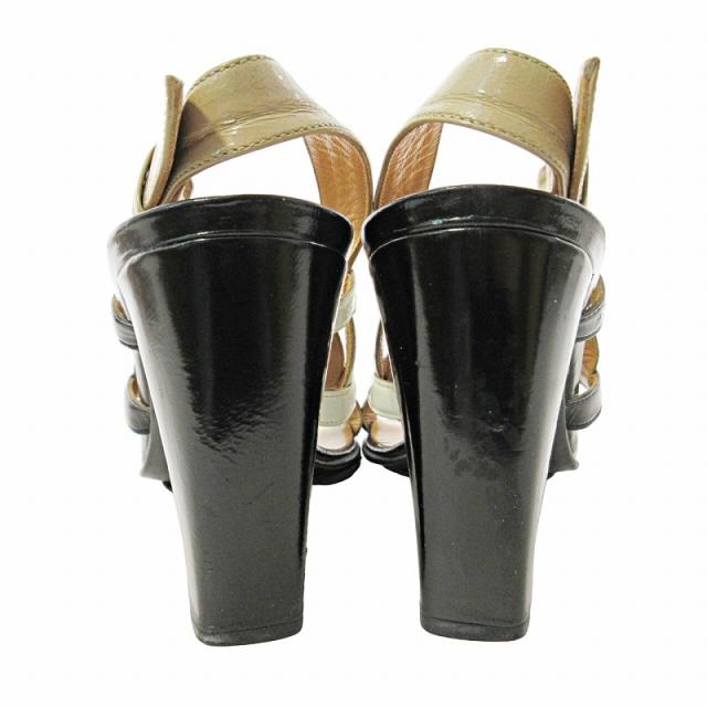 【中古】エルメス HERMES シェーヌダンクル サンダル チャンキーヒール スリングバック エナメル ハイヒール 37.5 中古】エルメス HERMES シェーヌダンクル サンダル チャンキーヒール