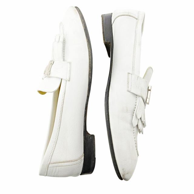 エルメス モカシン ロワイヤル　ホワイト　36.5 新品】エルメス HERMES モカシン ロワイヤル 36.5 白 ホワイト
