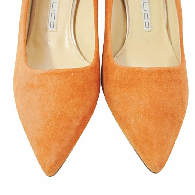 PELLICO オレンジスエード パンプス 37 24cm イタリア製 PELLICO