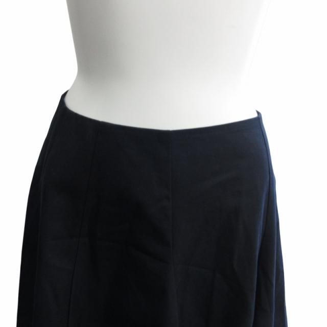 【中古】フォクシー FOXEY 23-24年 Skirt Dahlia 43369 コットン タック サイドジップ スカート ブラック 38 IBO78_3