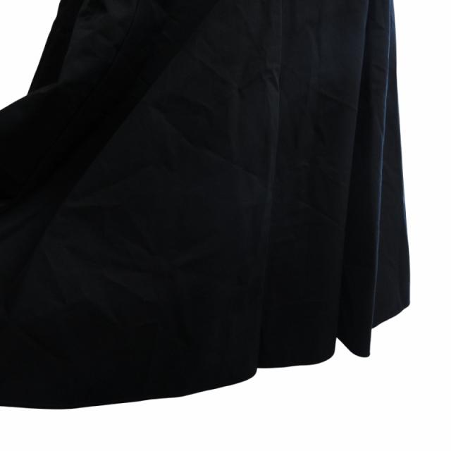 【中古】フォクシー FOXEY 23-24年 Skirt Dahlia 43369 コットン タック サイドジップ スカート ブラック 38 IBO78_4