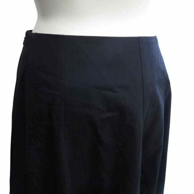 【中古】フォクシー FOXEY 23-24年 Skirt Dahlia 43369 コットン タック サイドジップ スカート ブラック 38 IBO78_6