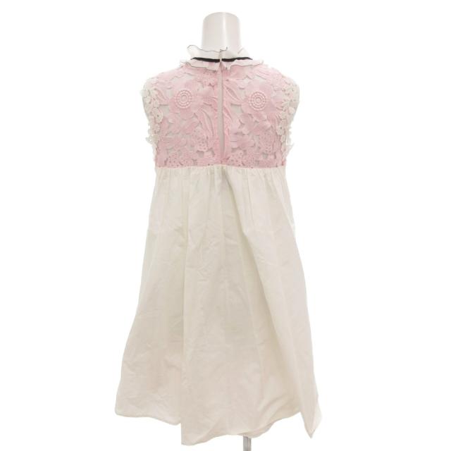 【中古】セルフポートレイト 近年モデル watteau レースミニドレス ワンピース リボン ノースリーブ 0 ピンク 中古】セルフポートレイト 近年モデル watteau レースミニドレス