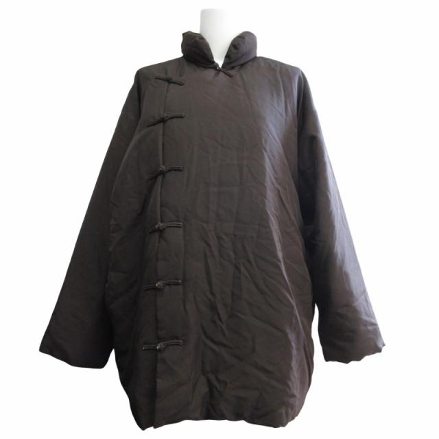 【中古】ヨーガンレール JURGEN LEHL シルク ダウンコート チャイナボタン ダウンジャケット ブラウン M IBO78