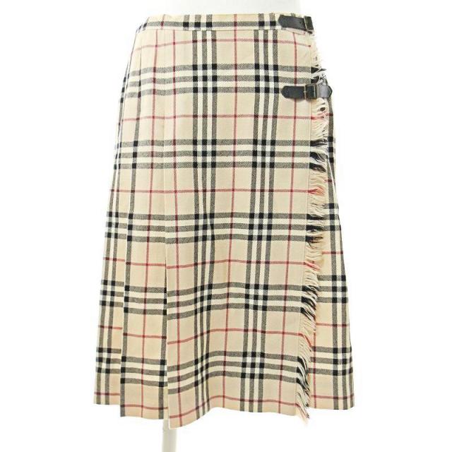 バーバリーブルーレーベル ノバチェック ラップスカート バーバリー
