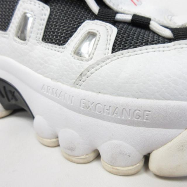 【中古】アルマーニエクスチェンジ A/X ARMANI ボリュームソール スニーカー 厚底 ロゴ 白 ホワイト  26.0cm IBO80
