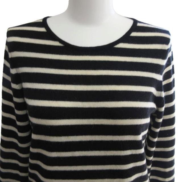 中古】シャネル CHANEL 08A カシミヤ100％ ボーダー ニット セーター