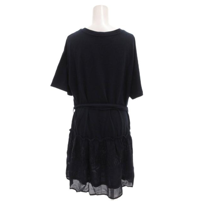 【中古】ERMANNO FIRENZE エルマンノ ワンピース ひざ丈 40 紺 ネイビー IBO82 /FF レディース 中古】ERMANNO FIRENZE エルマンノ ワンピース ひざ丈 40 紺 ネイビー