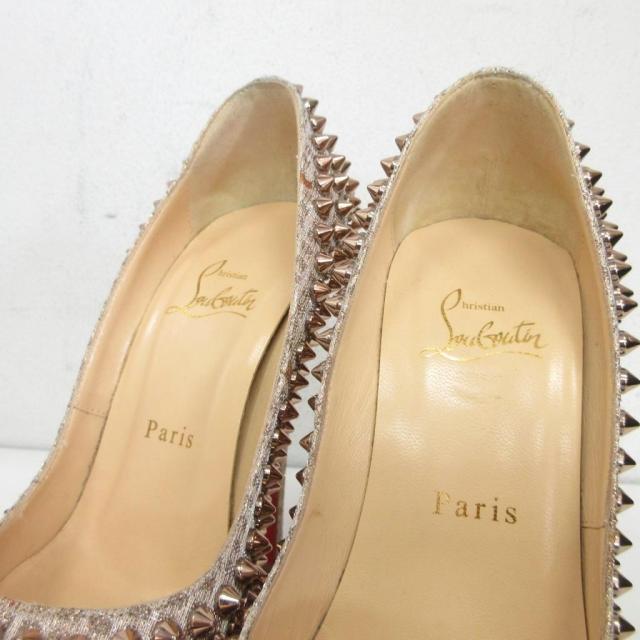 中古】クリスチャンルブタン LADY PEEP SPIKES 150 パンプス スパイク