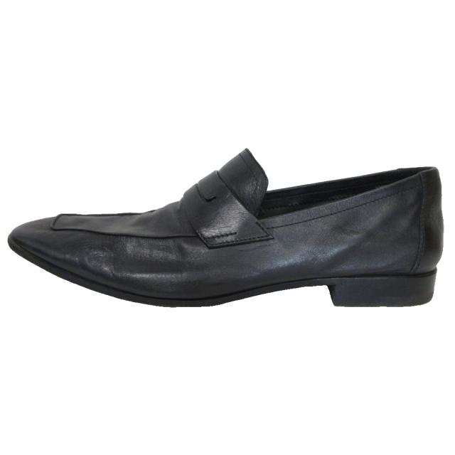 【中古】ベルルッティ Berluti リミニ ローファー カンガルー レザー コインローファー 革靴 黒 ブラック 7.5 26cm