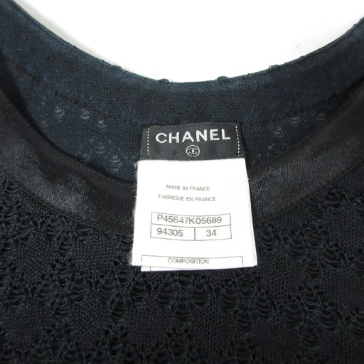 中古】シャネル CHANEL 美品 13S ニットワンピース シルク ココマーク