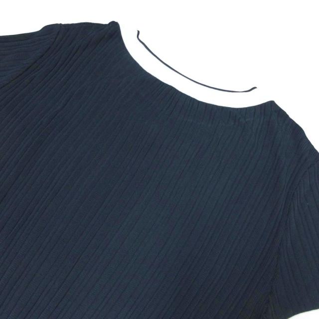 【中古】シャネル ココマーク プリーツ ニットワンピース リボン 国内正規 バイカラー ネイビー ホワイト 44 ■MNK1 中古】シャネル ココマーク プリーツ ニットワンピース リボン 国内