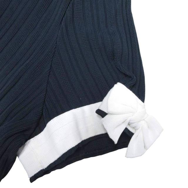 中古】シャネル ココマーク プリーツ ニットワンピース リボン 国内