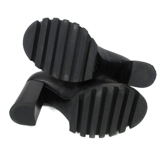 【中古】ルイヴィトン 美品 20年 スタートレイルライン モノグラム レザー ブーツ 黒 ブラック 36.5 23.5cm ■MNK1