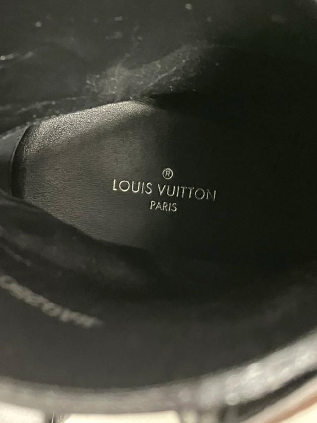 【中古】ルイヴィトン 美品 20年 スタートレイルライン モノグラム レザー ブーツ 黒 ブラック 36.5 23.5cm ■MNK1