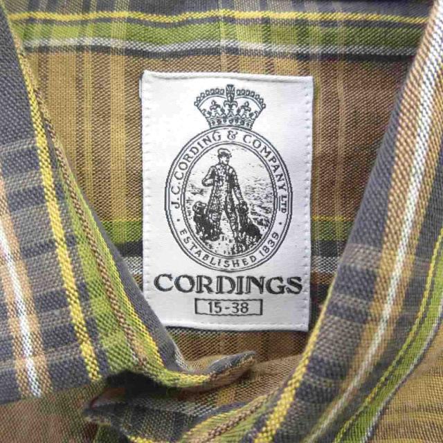 中古】CORDINGS × BEAMS F 極美品 24SS コットンリネン チェック