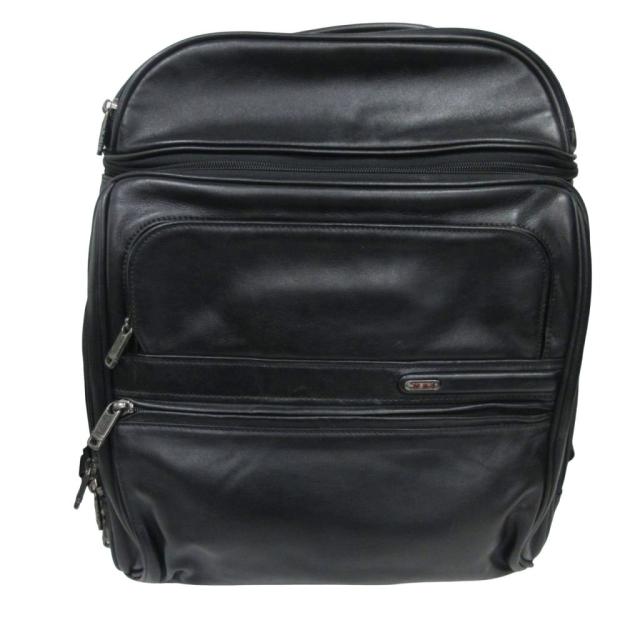 【中古】TUMI 廃盤 Alpha ビジネスクラス バックパック リュックサック 96178D4 ナッパレザー G4.4 ブラック IBO82