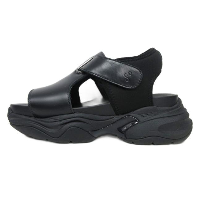 【中古】オーエーオー OAO 25SS MONOLITH BLACK モノリス サンダル カーフレザー ビブラム 25B-1A16AR2-90J US8 26