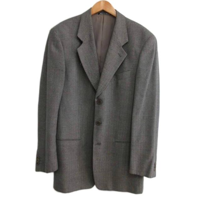 【中古】ジョルジオアルマーニ ル コレツィオーニ 80s-90s 初期 ヴィンテージ ジャケット シルクウール グレー 48R