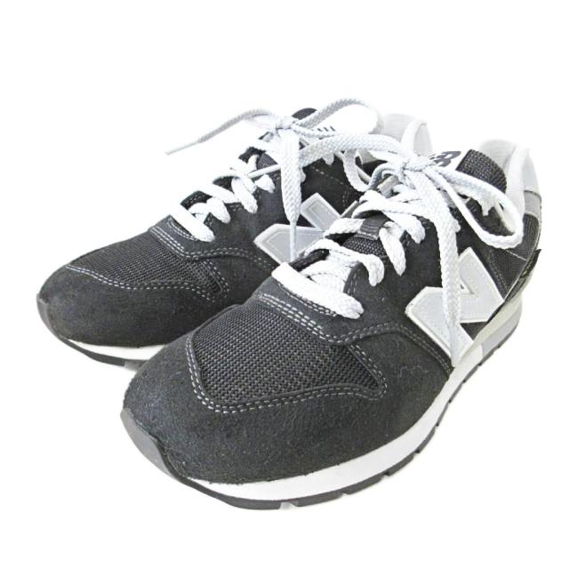 【中古】未使用品 ニューバランス NEW BALANCE CM996XB2 スニーカー スウェード 5.5 23.5cm ブラック 黒 1023
