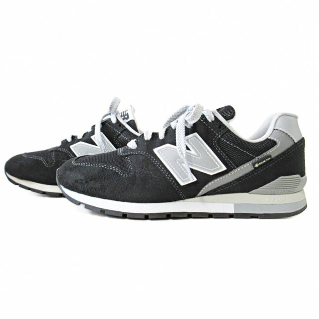 【中古】未使用品 ニューバランス NEW BALANCE CM996XB2 スニーカー スウェード 5.5 23.5cm ブラック 黒 1023