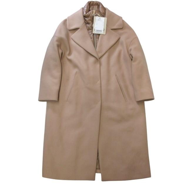 【中古】未使用品 ヘルノ HERNO タグ付 多機能 2WAY 中綿コンビ チェスターコート GC000414D 国内正規 ベージュ 42