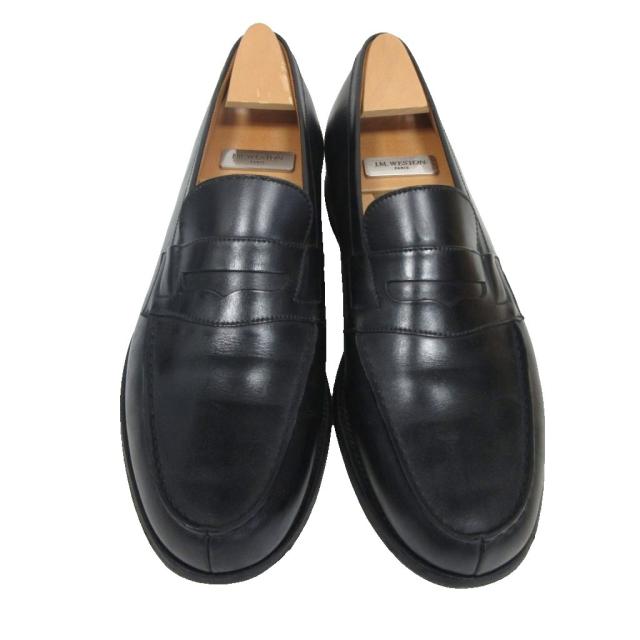 【中古】ジェイエムウエストン J.M.WESTON 最高級 シグネチャーローファー 180 シューツリー付 レザー ブラック 7C