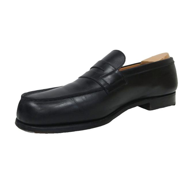 【中古】ジェイエムウエストン J.M.WESTON 最高級 シグネチャーローファー 180 シューツリー付 レザー ブラック 7C