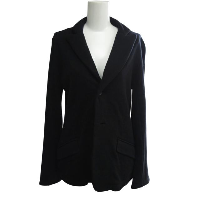 【中古】ヨウジヤマモト FEMME 24SS スーピマコットン パイル ボタン ジャージー ジャケット FS-T43-079 ブラック 2