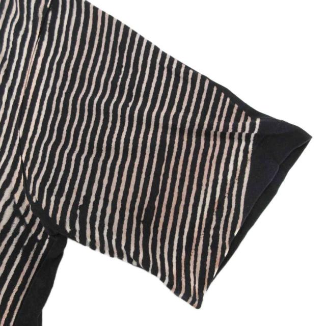 【中古】RAGNE KIKAS for ヨウジヤマモト RKYY  Tシャツ カットソー チュニック 半袖 総柄 2 黒 中古】RAGNE KIKAS for ヨウジヤマモト RKYY Tシャツ カットソー