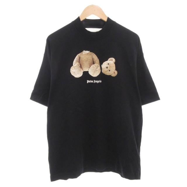 【中古】パームエンジェルス PALM ANGELS 美品 BEAR TEE BLACK Tシャツ S 半袖 テディベア 黒 ブラック /AE ■MNK2