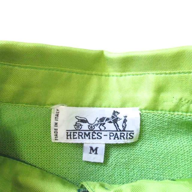 【中古】エルメス HERMES ツイルレーヌ BRIDES de GALA 式典用馬勒 ニット 長袖 国内正規 緑 グリーン M ■MNK2_6