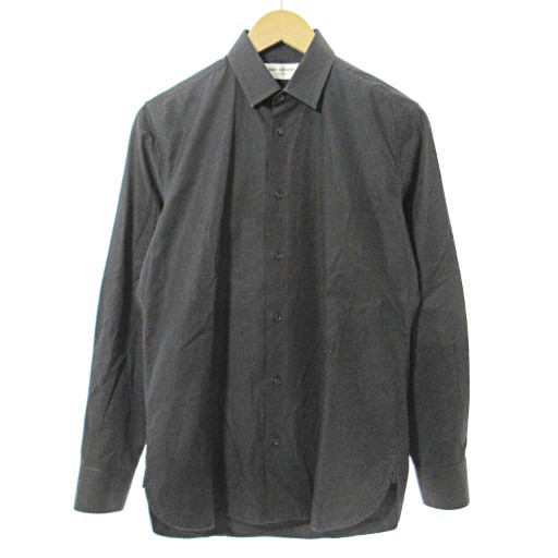 【中古】サンローラン パリ SAINT LAURENT PARIS 2021 シャツ 長袖 36 黒 ブラック 1104 ■MNK2 メンズ