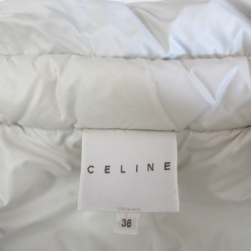 中古】セリーヌ ロゴ エンブレム刺繍 ダウンコート トリオンフ