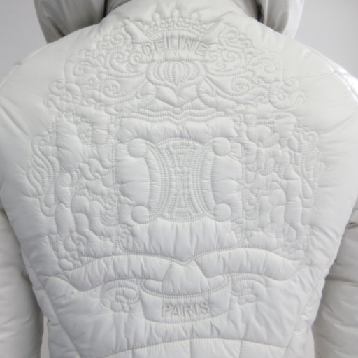 中古】セリーヌ ロゴ エンブレム刺繍 ダウンコート トリオンフ