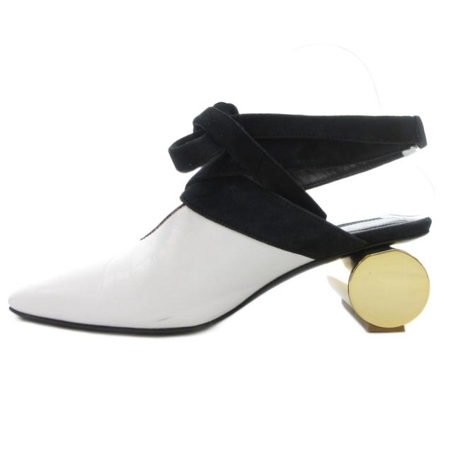 【中古】ジェイダブリューアンダーソン JWアンダーソン J.W.ANDERSON ミュール パンプス シリンダーヒール 37