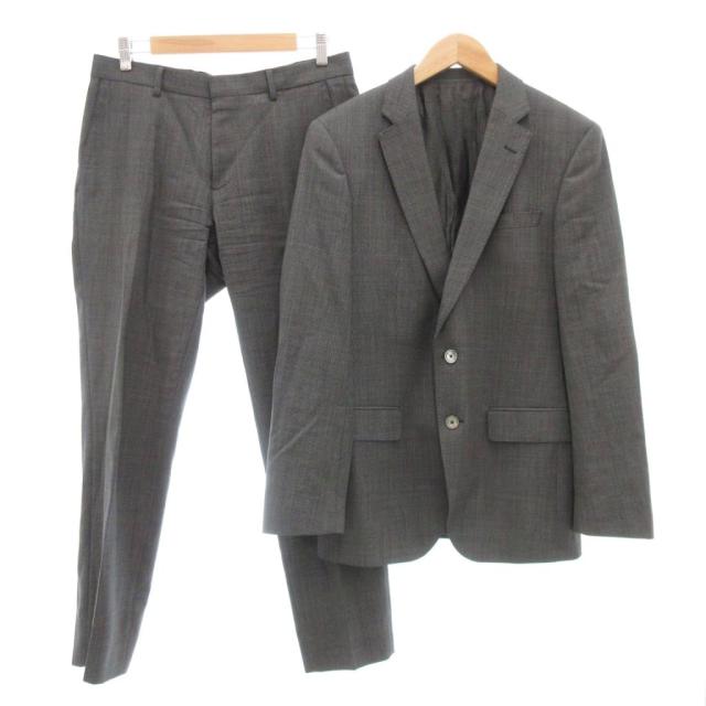 【中古】ヒューゴボス HUGO BOSS CARLO BARBERA シングル スーツ セットアップ ウール ジャケット パンツ IT46