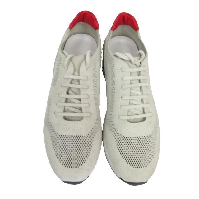 【中古】モンクレール MONCLER ALBELT アルバート スエード メッシュレザー スニーカー グレー 42 ■MNK2