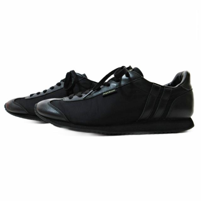 【中古】パトリック PATRICK 美品 NEVADA-LN ネバダリモンタナイロン スニーカー 42 26.5cm 黒 ブラック 1127