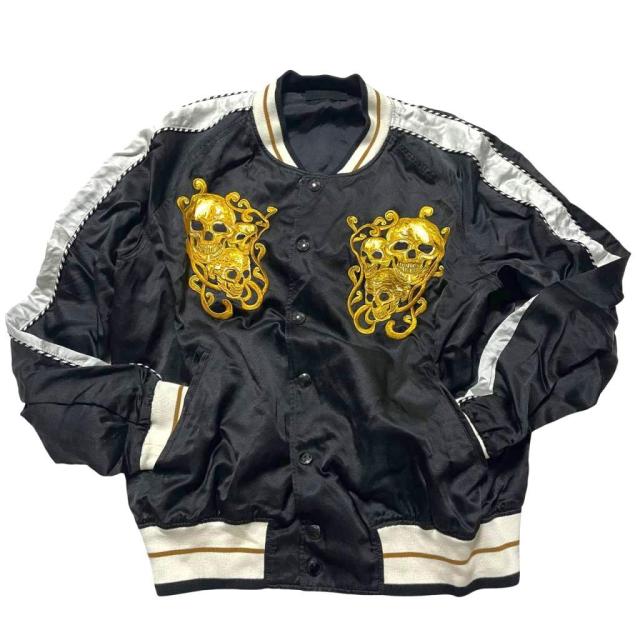 【中古】アレキサンダーマックイーン ALEXANDER MCQUEEN 17SS スカル刺繍 ジャケット スカジャン 黒 ブラック 48_2