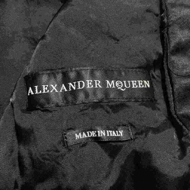 【中古】アレキサンダーマックイーン ALEXANDER MCQUEEN 17SS スカル刺繍 ジャケット スカジャン 黒 ブラック 48_4